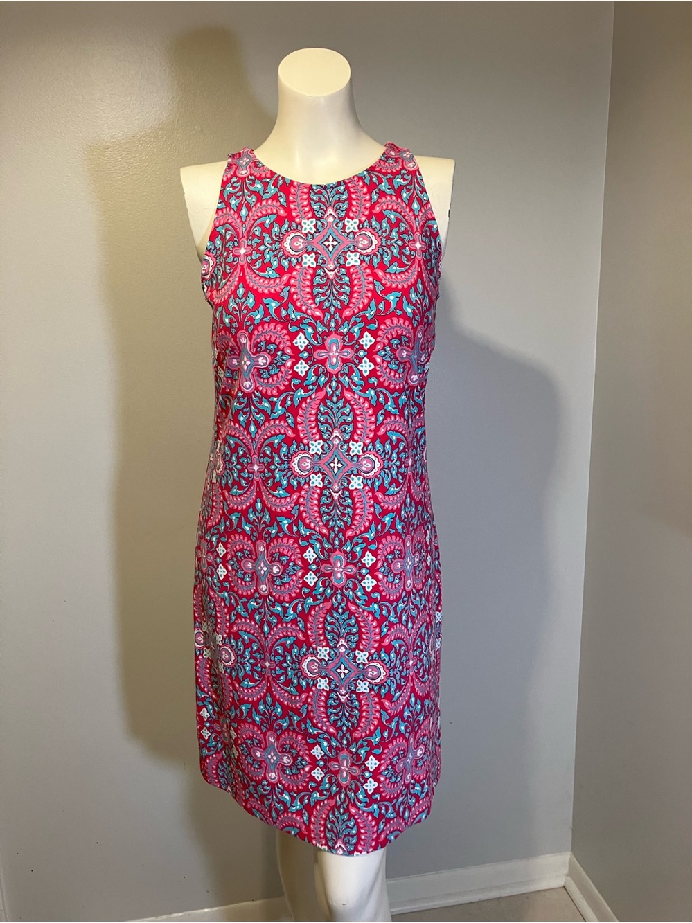 TALBOTS PETITES Effortless Jersey Medallion Open Back Dress  MP